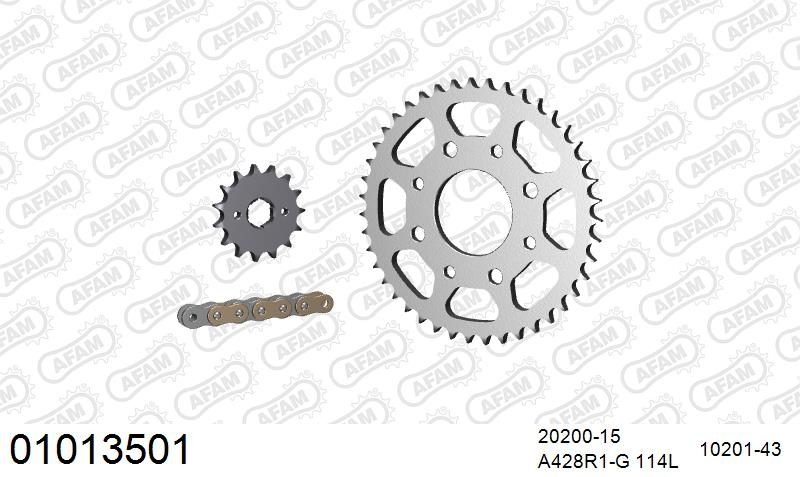 428R1 114 AR (CLIP) GOLD & SPROCKETS