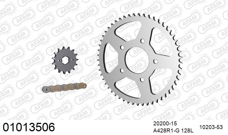 428R1 128 AR (CLIP) GOLD & SPROCKETS