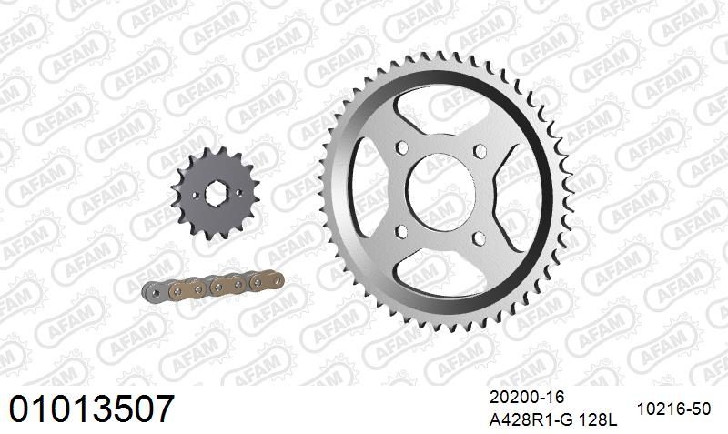 428R1 128 AR (CLIP) GOLD & SPROCKETS
