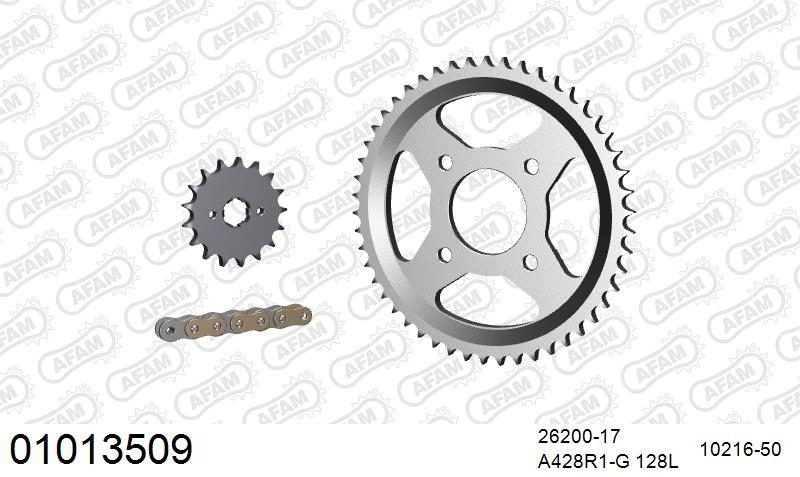 428R1 128 AR (CLIP) GOLD & SPROCKETS