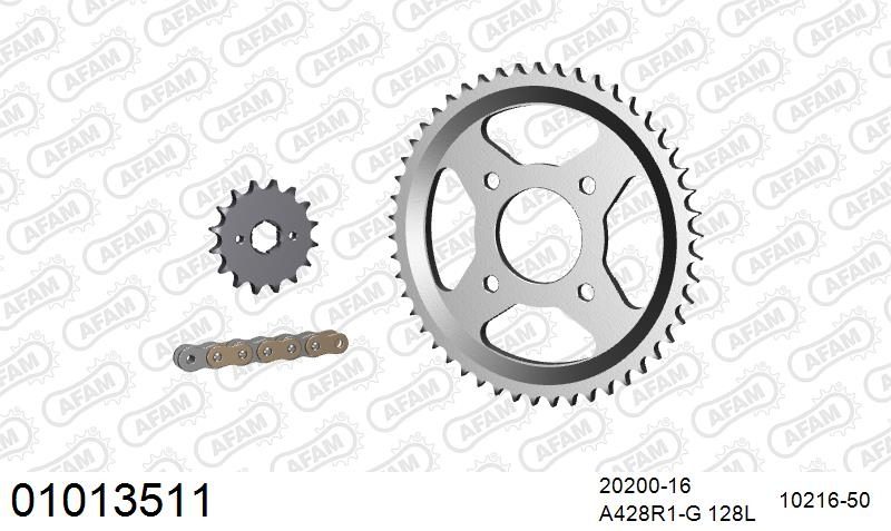 428R1 128 AR (CLIP) GOLD & SPROCKETS