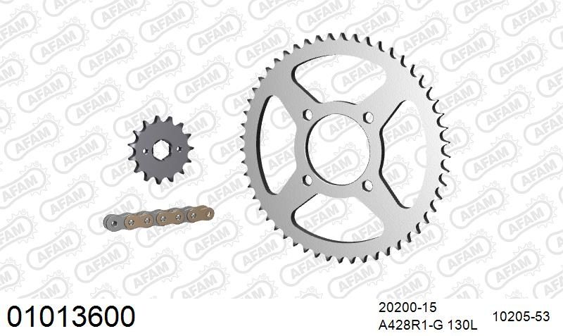 428R1 130 AR (CLIP) GOLD & SPROCKETS