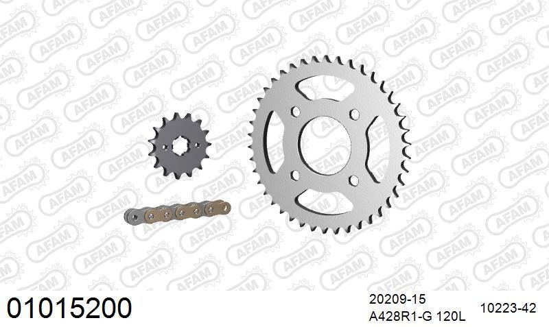 428R1 120 AR (CLIP) GOLD & SPROCKETS