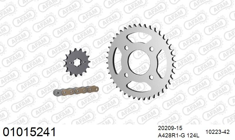428R1 124 AR (CLIP) GOLD & SPROCKETS