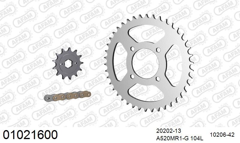 520MR2 104 ARS (CLIP) GOLD & SPROCKETS