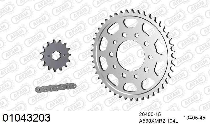530XMR3 104 MRS (RIVET) & SPROCKETS