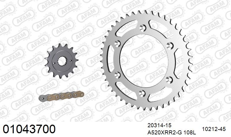 520XRR3 108 ARS (CLIP) GOLD & SPROCKETS