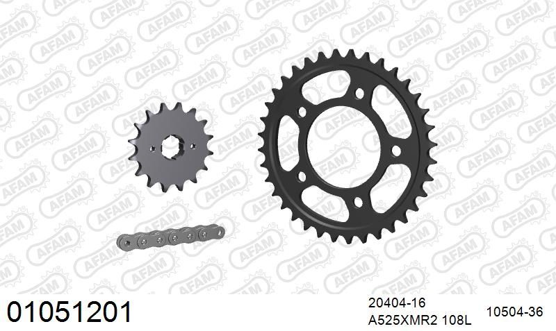 525XMR3 108 MRS (RIVET) & SPROCKETS