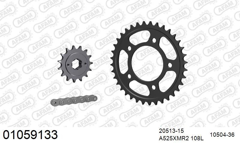 525XMR3 108 MRS (RIVET) & SPROCKETS
