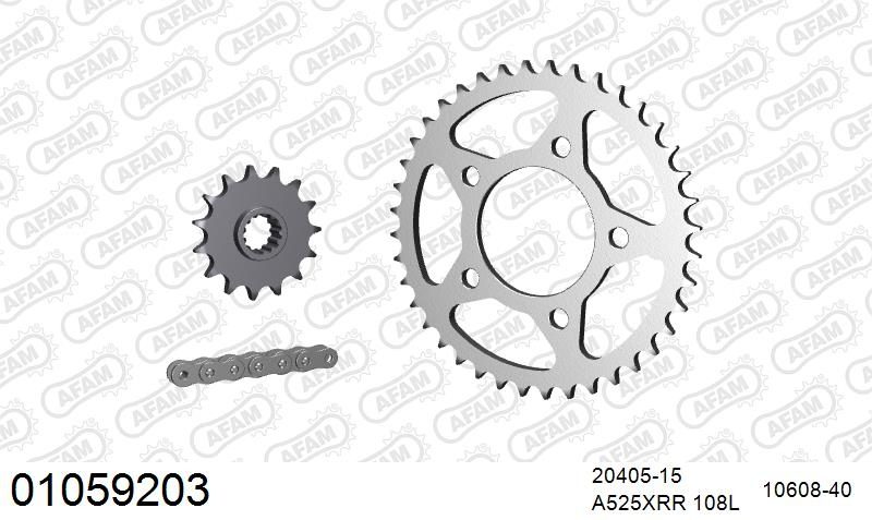 525XMR3 108 MRS (RIVET) & SPROCKETS