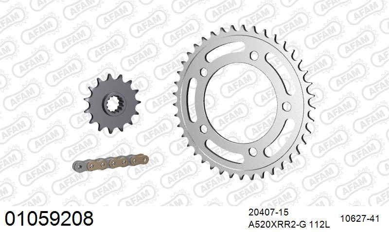520XMR3 112 MRS (RIVET) & SPROCKETS