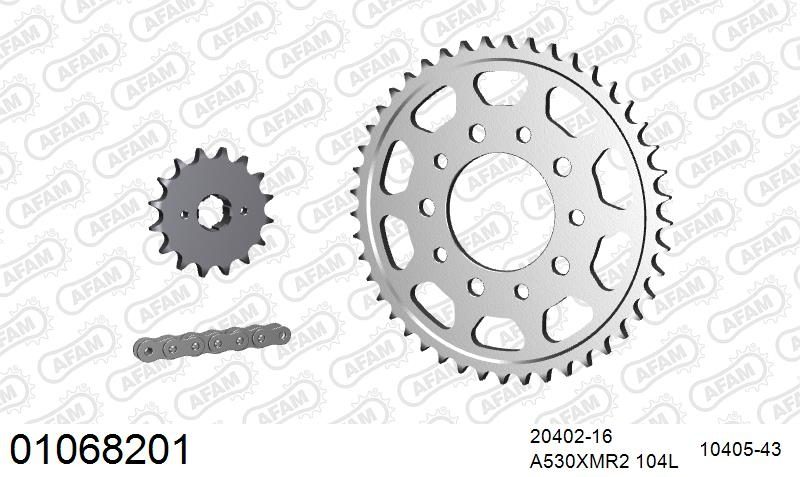 530XMR3 104 MRS (RIVET) & SPROCKETS