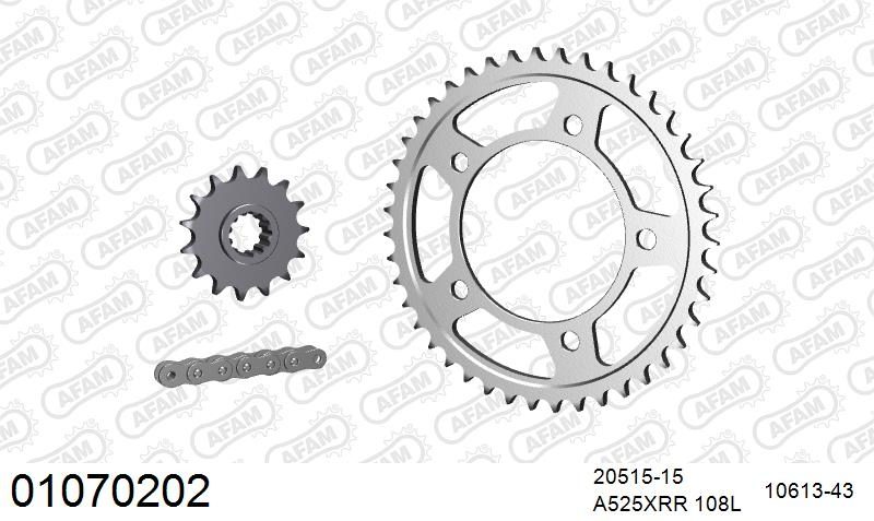 525XMR3 108 MRS (RIVET) & SPROCKETS
