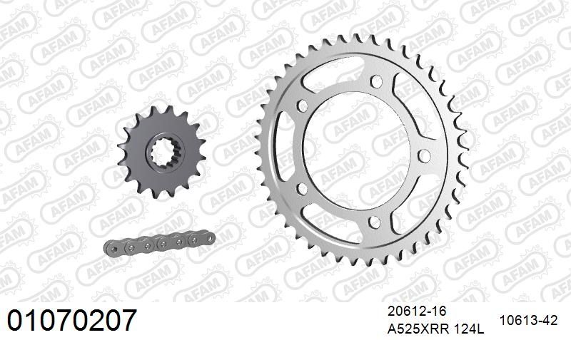 525XMR3 124 MRS (RIVET) & SPROCKETS