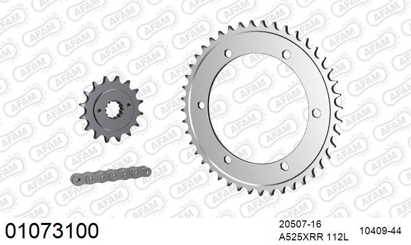 525XMR3 112 MRS (RIVET) & SPROCKETS