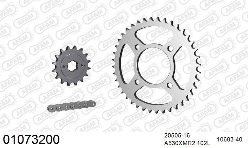 530XMR3 102 MRS (RIVET) & SPROCKETS