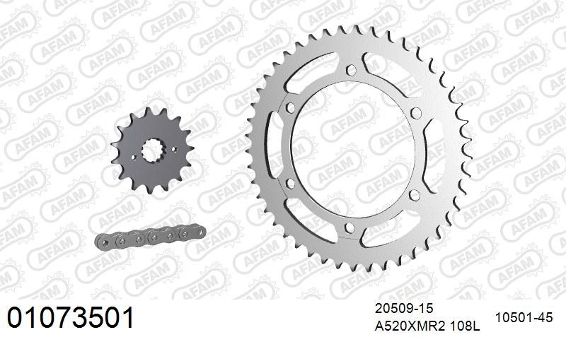 520XMR3 108 MRS (RIVET) & SPROCKETS