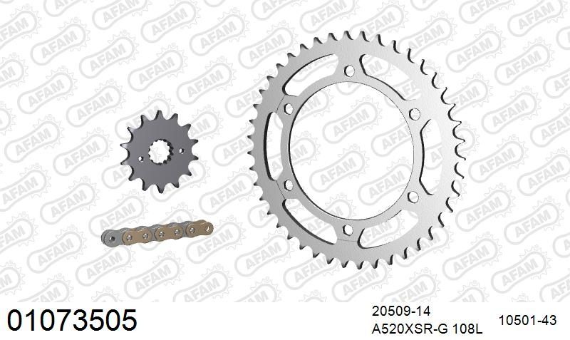 520XMR3 108 MRS (RIVET) & SPROCKETS