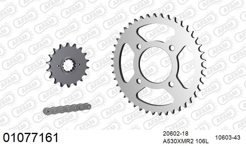 530XMR3 106 MRS (RIVET) & SPROCKETS