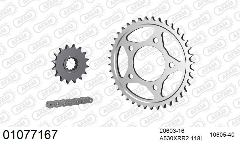 530XMR3 118 MRS (RIVET) & SPROCKETS