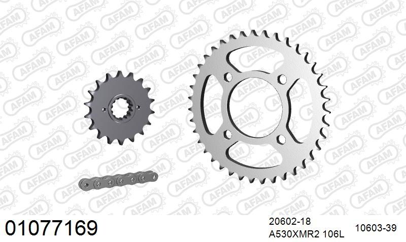 530XMR3 106 MRS (RIVET) & SPROCKETS