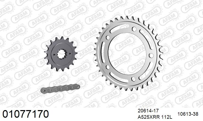 525XMR3 112 MRS (RIVET) & SPROCKETS