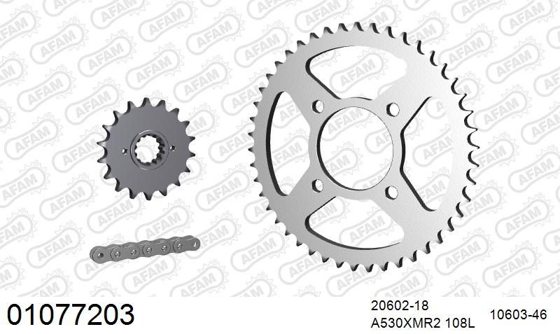 530XMR3 108 MRS (RIVET) & SPROCKETS