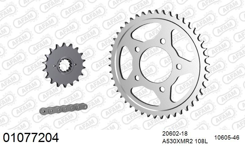 530XMR3 108 MRS (RIVET) & SPROCKETS
