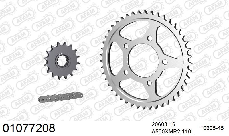 530XMR3 110 MRS (RIVET) & SPROCKETS