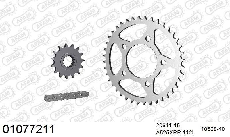 525XMR3 112 MRS (RIVET) & SPROCKETS