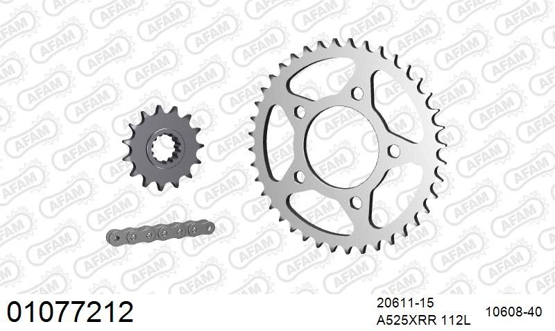 525XMR3 112 MRS (RIVET) & SPROCKETS