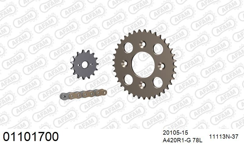 420R1 78 AR (CLIP) GOLD & SPROCKETS