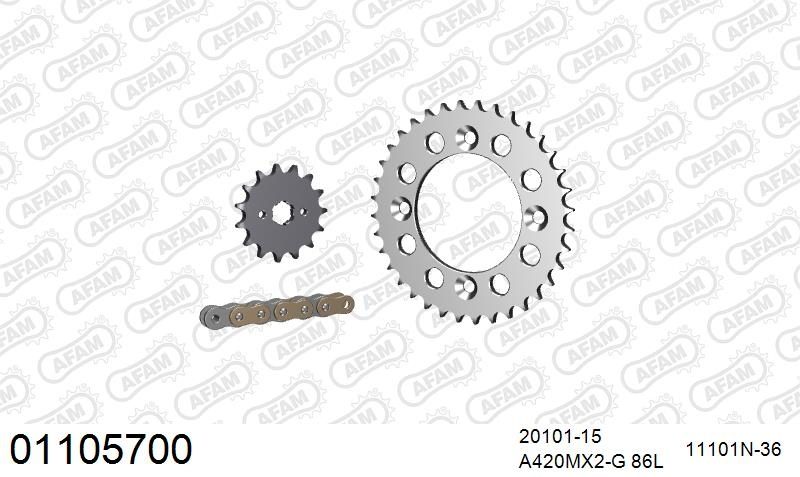 420MX2 86 AR (CLIP) GOLD & SPROCKETS