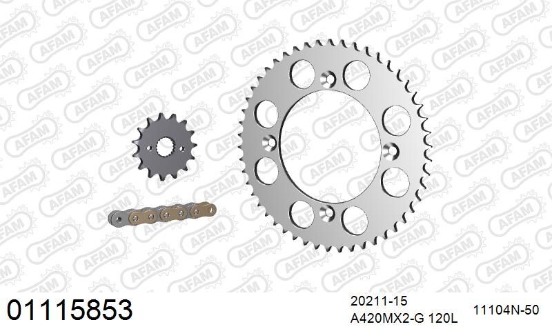 420MX2 120 AR (CLIP) GOLD & SPROCKETS