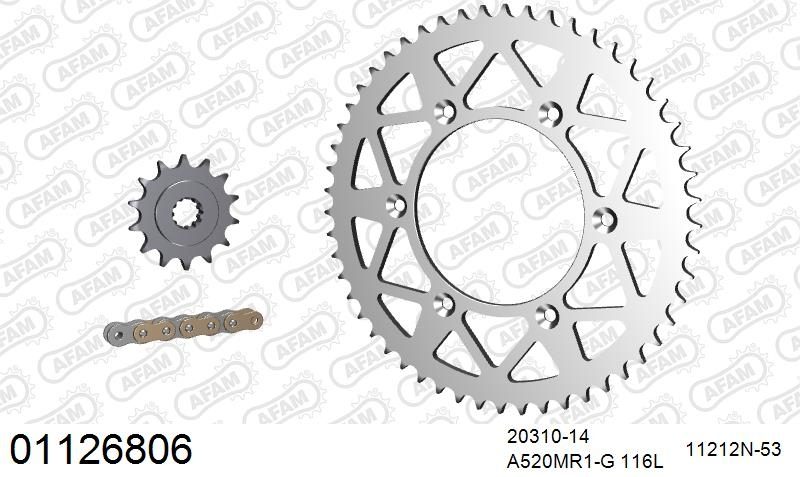 520MR2 116 ARS (CLIP) GOLD & SPROCKETS