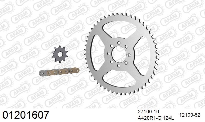 420R1 124 AR (CLIP) GOLD & SPROCKETS