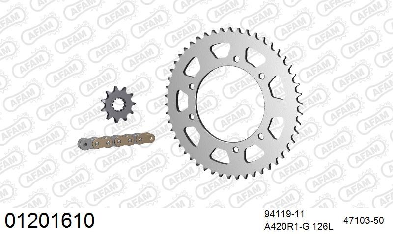 420R1 126 AR (CLIP) GOLD & SPROCKETS