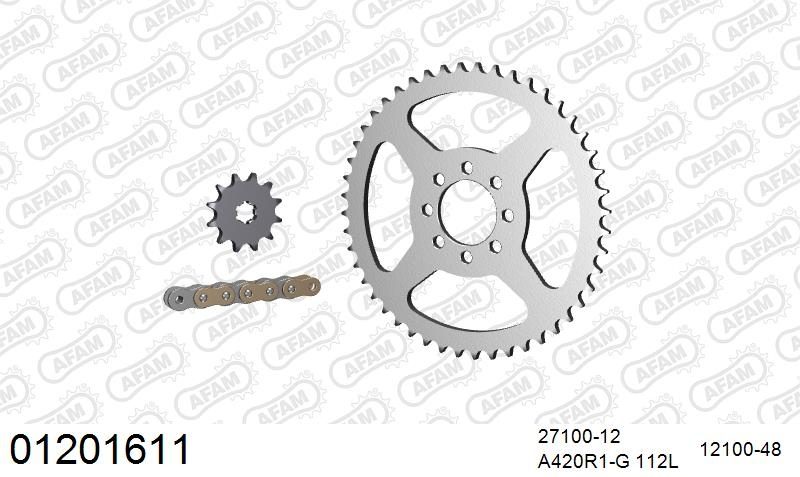 420R1 112 AR (CLIP) GOLD & SPROCKETS
