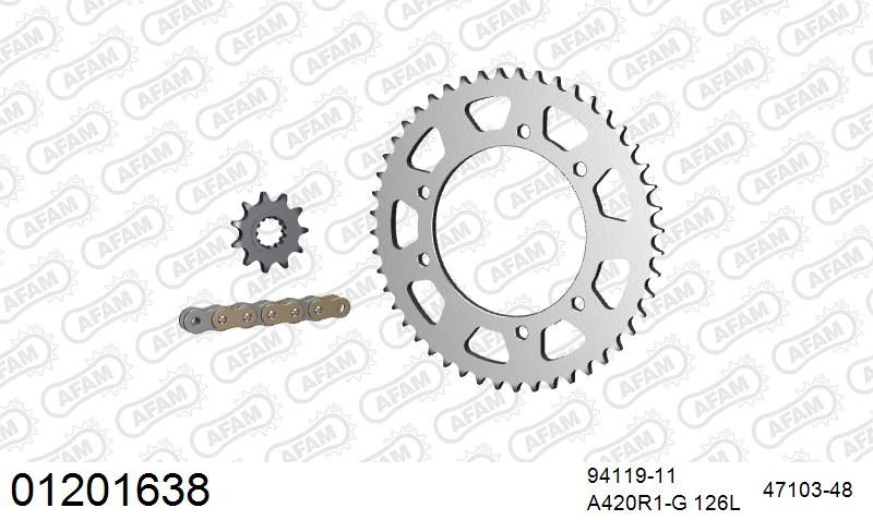 420R1 126 AR (CLIP) GOLD & SPROCKETS