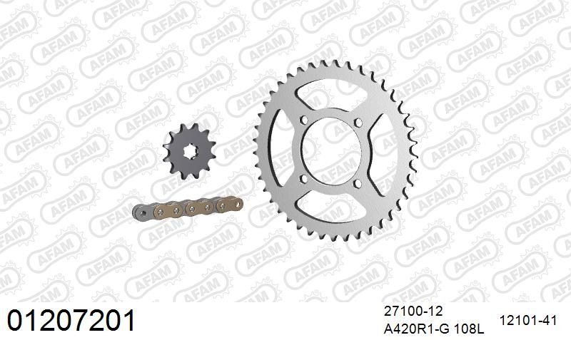 420R1 108 AR (CLIP) GOLD & SPROCKETS