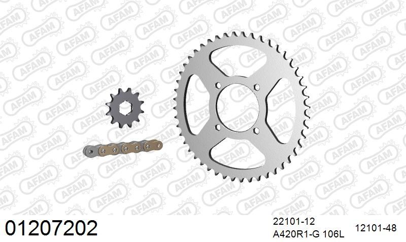 420R1 106 AR (CLIP) GOLD & SPROCKETS