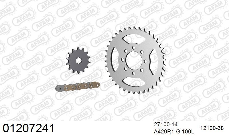 420R1 100 AR (CLIP) GOLD & SPROCKETS