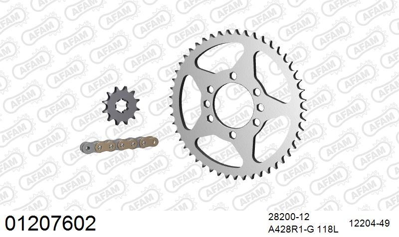 428R1 118 AR (CLIP) GOLD & SPROCKETS