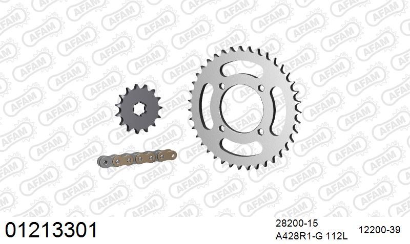 428R1 112 AR (CLIP) GOLD & SPROCKETS