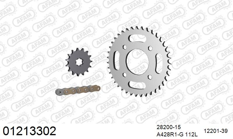428R1 112 AR (CLIP) GOLD & SPROCKETS