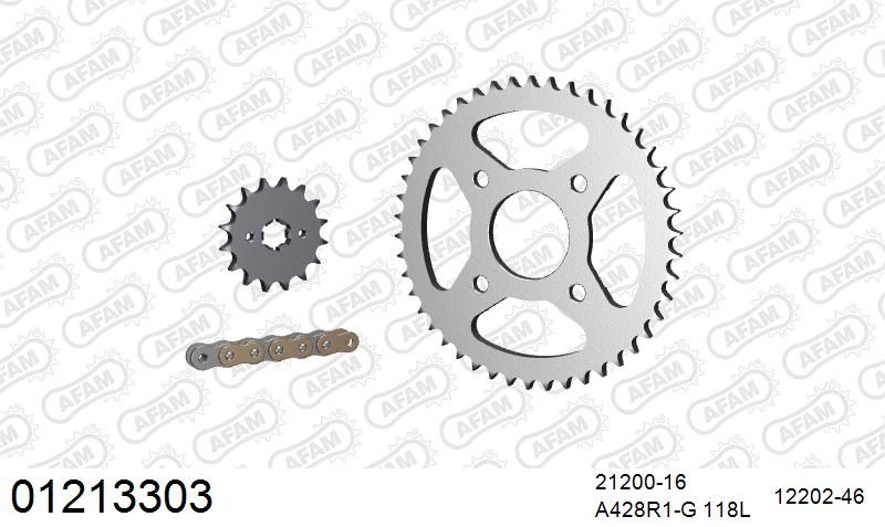 428R1 118 AR (CLIP) GOLD & SPROCKETS