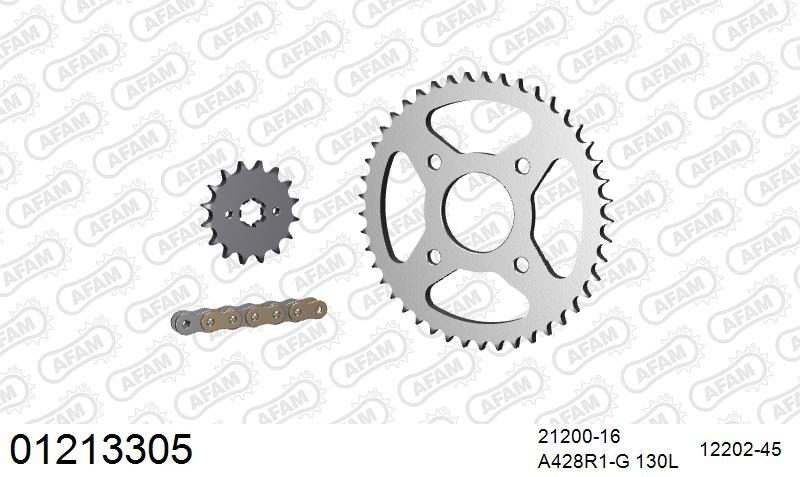 428R1 130 AR (CLIP) GOLD & SPROCKETS