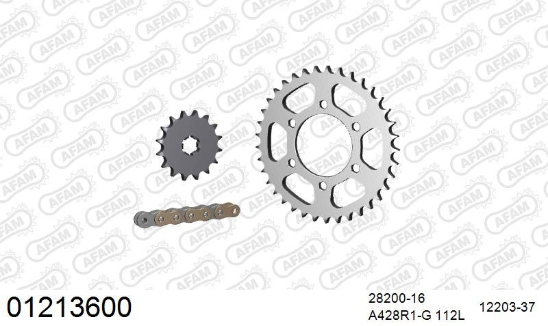 428R1 112 AR (CLIP) GOLD & SPROCKETS