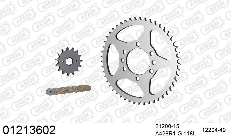 428R1 118 AR (CLIP) GOLD & SPROCKETS