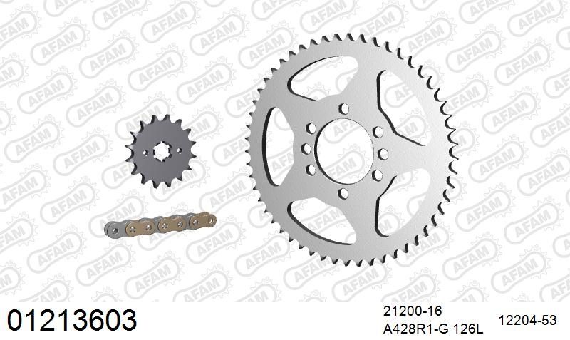 428R1 126 AR (CLIP) GOLD & SPROCKETS